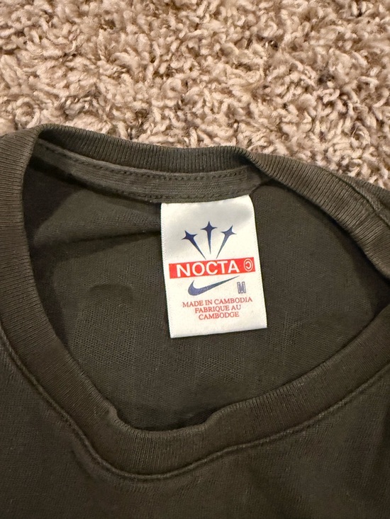 Nike Men's 'Distant Regards' Graphic Tee - Olive with Yellow & Red Print - Picture 2 of 3